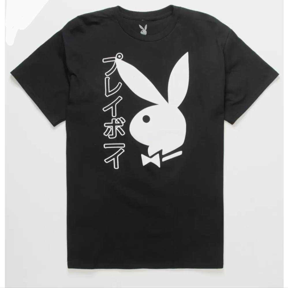 Playboy kanji graphic shirt black size S/M